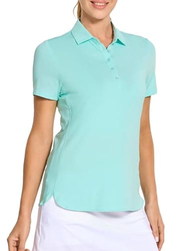 M MAELREG Womens Golf Shirt Short Sleeve Casual Lightweight Quick Dry Collared Tennis Polo Shirts for Women - Image 1