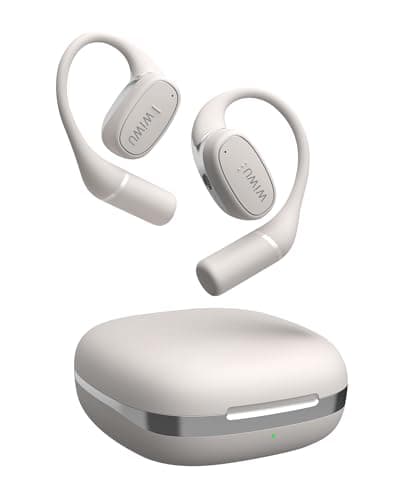RICHJOY Open Ear Headphones,Bluetooth Wireless Earbuds with 2 Mics,Touch Control,ENC Noise Cancelling,HiFi Stereo Sound Sport Earbuds for Gym Cycling,Compatible with iPhone and Android(Beige) - Image 1