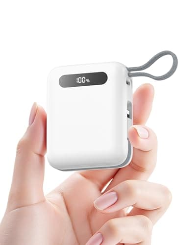 Portable Charger, Ultra Mini 10000mAh Portable Charger Power Bank with Built-in Cables, 35W Fast Charging Battery Pack, Travel Essential Compatible with iPhone 17 16 15 Samsung S22 S21 Google iPad etc - Image 1