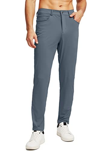 G Gradual Men's Stretch Golf Pants with 6 Pockets Slim Fit Dress Pants for Men Travel Casual Work (Dusty Blue, S) - Image 1