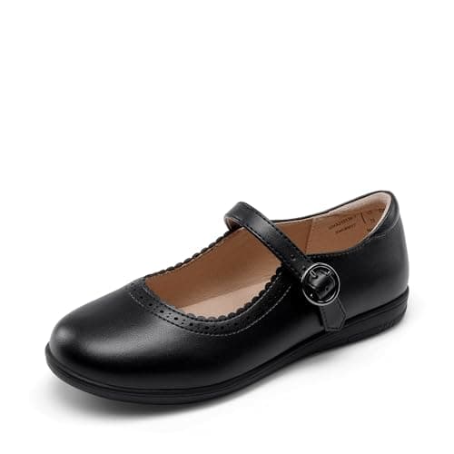 DREAM PAIRS Girls Mary Jane Flats School Uniform Dress Shoes,Size 2 Little Kid,Classic Black,KFL217 - Image 1