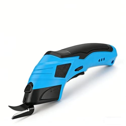 10000RPM Electric Sewing Scissors, Cordless Electric Scissors for Fabric,Battery Powered Scissors, Super Automatic Scissor Rotary Cutter for Crafting,Cardboard,Leather-Blue - Image 1