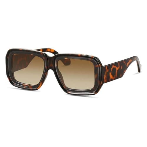 YDAOWKN Vintage Oversized Sunglasses for Women Men Retro Square Luxury Big Large Sun Glasses UV400 - Image 1
