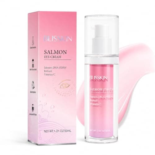 Blisskin Salmon DNA PDRN & Pink Peptide Eye Cream A Soothing Moisturizer Improves Uneven Skin Tone, Formulated With Peptides, Niacinamide, and Vitamin E for Hydrated, Calm Skin, 30ml - Image 1