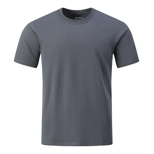 Men's Quick-Dry Moisture-Wicking T-Shirt,UPF 50+ Sun Protection Gym Training & Outdoor Hiking Shirt,Ash XL - Image 1