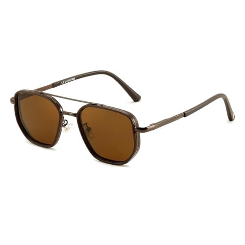 FEISEDY Polarized Aviator Sunglasses for Men Square Retro Metal Frame UV 400 Protection TAC Lens B0329 - Image 1