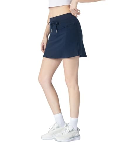 Leapstride Women's Athletic High Waisted Golf Skort with Multiple Functional Pockets (Capable of Holding a Phone and a Tennis Ball) for Active Women Navy - Image 1