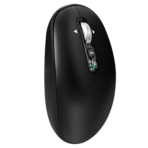 Wireless Bluetooth Mouse,USB+BT×2,Multi Device Ergo Full Size Mouses-big Hand,Metal 4-Way Super Scrolling,± 3000 DPI,10 Buttons,Plug&Play,Quiet,w/ 2 Batteries,Mice for Laptop,Computer,Tablet,Mac,iPad - Image 1