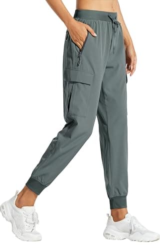 Libin Women's Cargo Joggers Lightweight Quick Dry Hiking Pants Athletic Lounge Casual Travel, Metropolis Gray XL - Image 1