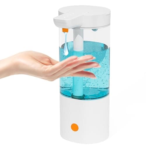 Automatic Liquid Soap Dispenser Touchless, USB Rechargeable Smart Hand Soap Dispenser, 4-Level Adjustable, 13.5oz/400mL Wall Mount for Bathroom Kitchen Dish Soap-Orange - Image 1