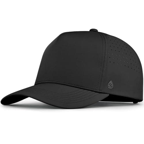 AOPREL Baseball Cap Waterproof Quick Dry Performance Hat with Laser Perforated Breathable for Men Women Golf Running Workout Black - Image 1