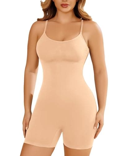 AegisChic Shapewear Tummy Control for Women Mid Thigh Seamless Bodysuit Butt lift with Adjustable Straps Shaper - Image 1