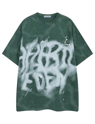 Aelfric Eden Mens Graphic Tee Shirts Oversized Baggy Loose Cotton T-Shirt Streetwear Casual Summer Y2k Shirt Khaki - Image 1