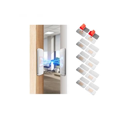 10 Pack Magnetic Cabinet Door Catch, Ultra Thin Cabinet Door Magnets, Adhesive Drawer Magnets to Stay Closed, Stainless Steel Cabinet Latch Easy to Install with Double Sided Tape, Thickness 0.08in - Image 1