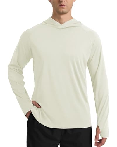 UPF 50+ Fishing Shirts for Men - Long Sleeve UV Sun Protection Hoodie Lightweight Rash Guard for Hiking Running Athletic - Image 1