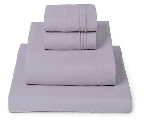 Mellanni Queen Sheets Set - 4 PC Iconic Collection Bedding - Hotel Luxury, Extra Soft, Cooling Bed Sheets - Wrinkle, Fade, Stain Resistant (Queen, Lavender) - Image 1