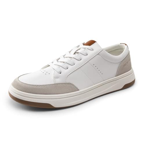 Bruno Marc Men's Casual Dress Sneaker Business Casual Shoes for Men Comfortable Lightweight Lace Up Fashion Sneakers,Size 10,White,SBFS2410M - Image 1