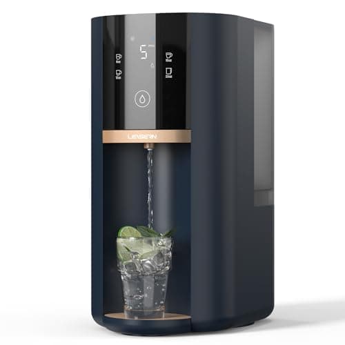 Leysern Countertop Reverse Osmosis Water Filter System, 5-Stage RO Filtration with UV, 4:1 Pure to Drain, Innovative 360° Swivel Base, Portable No Installation Water Purifier with 4 Capacity - Image 1