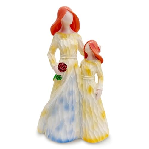POSHEILA Mom Birthday Gifts from Daughter, Gift for Grandma Mom, Aunt Birthday Gifts, Sculpted Embrace Hand-Painted Figurine, Mother of the Bride Keepsake