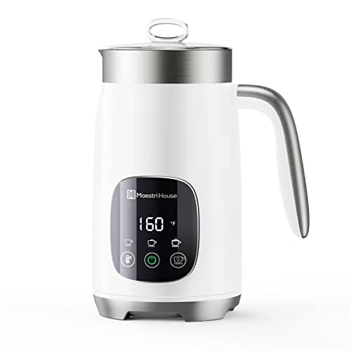 Maestri House Milk Frother, Variable Temp and Froth Thickness DualFro 400 Milk Frother and Steamer, 14.1OZ/400ML Smart Touch Control Foam Maker, Memory Function for Latte, Warm Milk, Hot Chocolate - Image 1