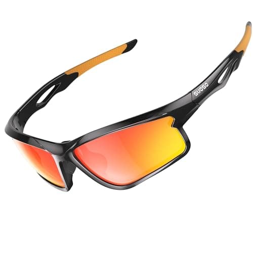 suoso Polarized Sports Sunglasses Men: Running Sunglasses Women UV400 Protection Wrap Around Glasses for Fishing Driving TR90 - Image 1