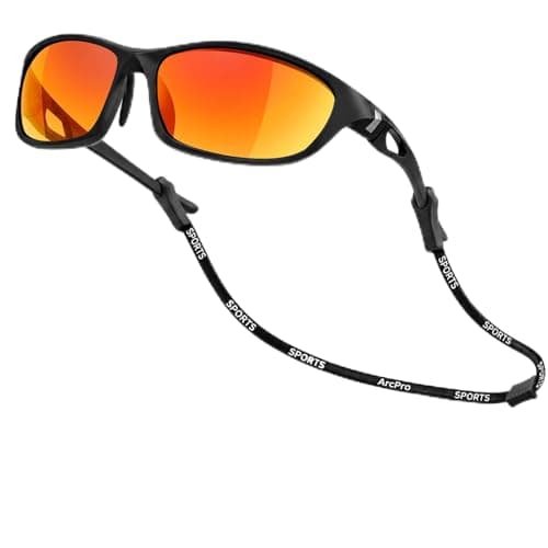 ARCPRO Polarized Fishing Sunglasses for Men Women, Adjustable Polarized Sunglasses, Lightweight TR90 Frame for Driving running Golf with UV400 Protection(Orange) - Image 1