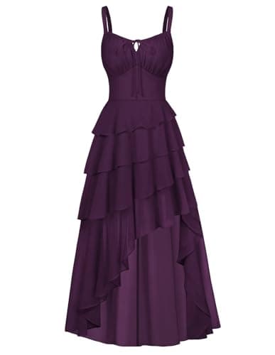 Scarlet Darkness Ruffle Hi-Low Corset Renaissance Pirate Fairy Gothic Dress - Image 1