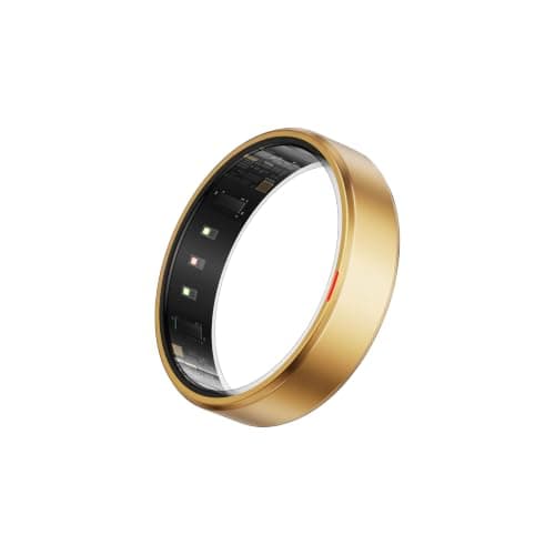 POBOVi Gen 2 Titanium Smart Ring for Women & Men, Sleep & Heart Rate Tracker, No Subscription, Size Before You Buy (Gold, 10)
