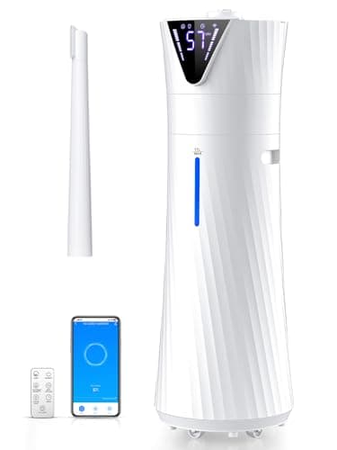 MONISEN 17L Humidifiers for Bedroom Large Room – Ultra Quiet (35dB), 56H Runtime, Smart App & Remote, Auto Humidistat, Top Fill Cool Mist Humidifier, Aroma Diffuser, Auto Shut-Off – Whole House - Image 1
