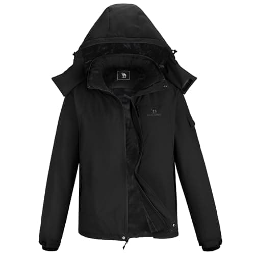 CAMEL CROWN Mens Winter Coat Waterproof Ski Jacket with Fleece Lining Warm Windproof for Snow Rain Outdoor Hiking Mountain - Image 1