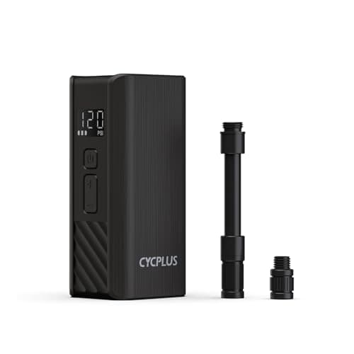 CYCPLUS A3 Mini Electric Bike Pump, 120 PSI Electric Air Pump with Presta and Schrader Valve,Auto Shut-Off Tire Pump for Road Bikes, MTB, E-Bikes and Motorcycle - Image 1