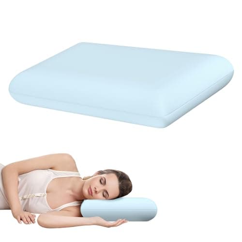 Comforshare Home Blue Memory Foam Pillows Cervical Pillow for Neck Pain Relief, Side Sleeper Bed Pillows for Side Back Stomach Sleepers, 1 Pack - Image 1
