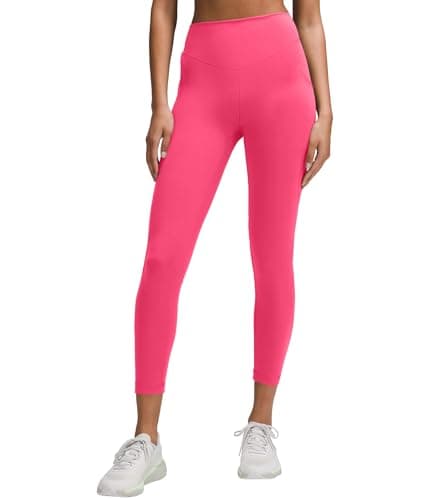 YOAKUKA Women's Compression Leggings with Pockets High Waisted Tummy Control Yoga Pants Seamless Squat Proof Workout Leggings Rose Red - Image 1