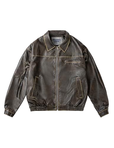 Aelfric Eden Jackets Multi Pocket Faux Leather Cropped Jacket Classic Vintage Comfy Soft Coats 2026 Trendy Outfits