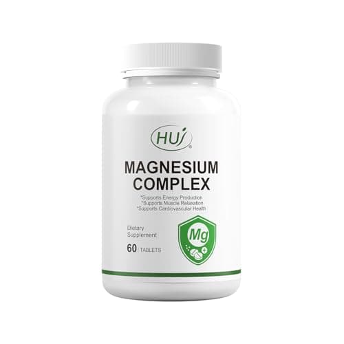 HUJ Magnesium Complex Supplement - Five Types of Magnesium - Supports Energy Production, Muscle Relaxation & Cardiovascular Health* - 60 Tablets. - Image 1
