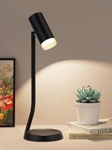 PESUTEN Cordless Table Lamps, Battery Operated Portable Table Light with Magnetic Adjustable Angle Head, 5000mAh Rechargeable Lamp with CCT Dimming for Patio Party Restaurant Dining Home 1 Pack - Image 1