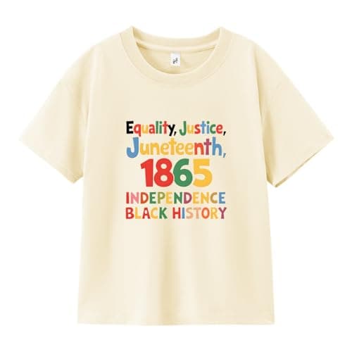 Honeypawpaw Juneteenth Shirt for Kids Boys Girls, Afro Boy Girl African American History Shirts 1865 Tee, 3T-8T - Image 1