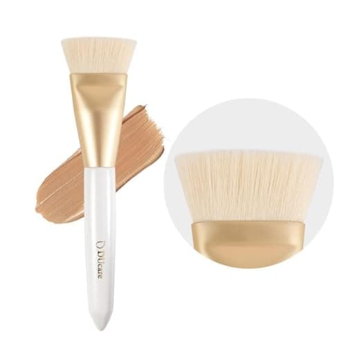 DUcare Contour Brush, Flat Top & Oval Head Face Contouring Brush For Blending & Buffing, Multi-Purpose Face Makeup Brushes for Liquid Foundation/Cream/Facial Mask - Image 1