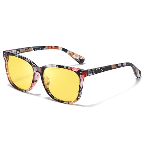 SODQW Night Driving Glasses for Women Men Polarized Anti Glare Night Vison Glasses for Nighttime Driving UV400 Yellow Lens 26 - Image 1