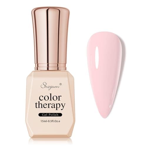 SHOYUM Gel Nail Polish, 1PCS 15ML Light Pink Color Gel Nail Polish Soak Off Baby Pink Spring Gel Polish Nail Art Starter Manicure Salon DIY at Home, Easter Gel Nail Gift for Women Girlfriend - Image 1