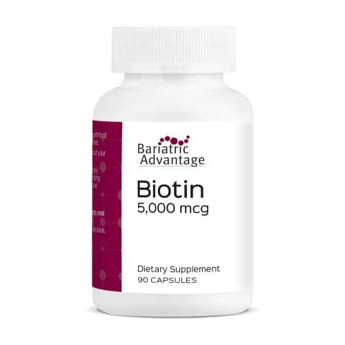 Bariatric Advantage Biotin 5,000 mcg - for Bariatric Surgery Patients - Easy-Digest Mini Capsules - Biotin Supplement - Hair, Skin & Nails Support* - 90 Count - Image 1