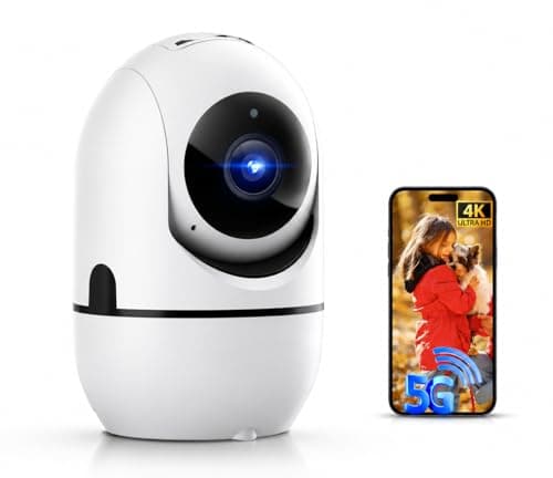 Indoor Camera, home security indoor,Pet/Dog/Baby Security Camera with Phone App, 360°Pan-Tilt, 5G/2.4G Dual-Band Wi-Fi 6, Auto-Tracking, Person/Pet/Baby Crying Detection, Privacy Mode, Two-Way Audio - Image 1