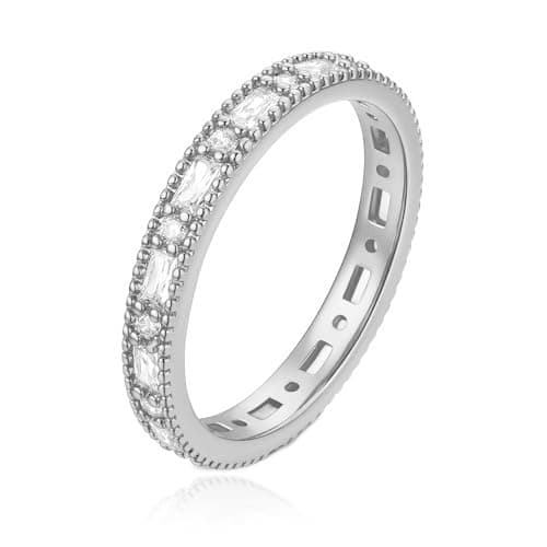Cicy Bell Matching Couple Rings 18K Gold Plated Cubic Zirconia His and Hers 1pc Promise Rings Wedding Band Set for Engagement, Anniversary, Valentines Day Gifts - Image 1