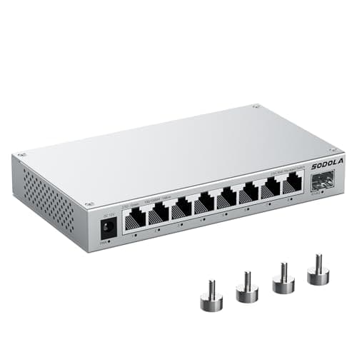 SODOLA 8-Port 2.5Gb Web Managed Switch with 10G SFP+, Aluminum Alloy Cooling & Magnetic Mounting - LACP/QoS/VLAN/IGMP Managed Multi-Gigabit Switch for Homelab - Image 1
