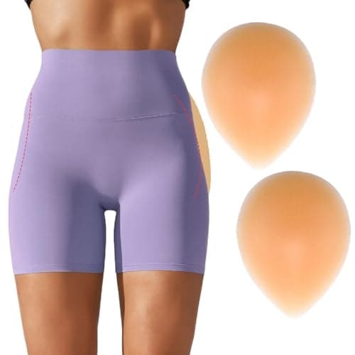 POMAMZ Silicone Hip Pads Adhesive for Women - Reusable Butt Lift Enhancer Pads, Sticky Buttocks Enhancer, Beige(2 Pieces),S - Image 1