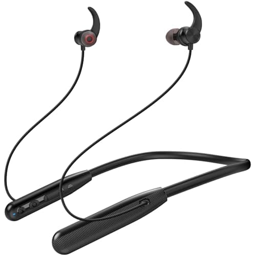 Rythflo Neckband Bluetooth Headphones, ENC IPX7 Sweatproof Sport Earbuds with AI-Enhanced Mic Vibration Call Alert, 50H Playtime Deep Bass Wireless Waterproof Earphones for Work Running Workout Gym - Image 1