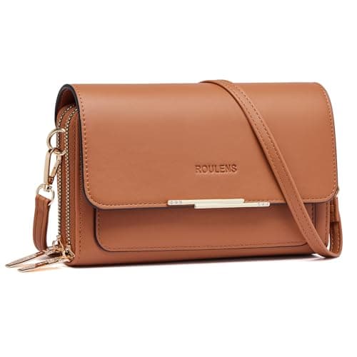 Roulens Small Crossbody Bag for Women,Cell Phone Purse Women's Shoulder Handbags Wallet Purse with Credit Card Slots - Image 1