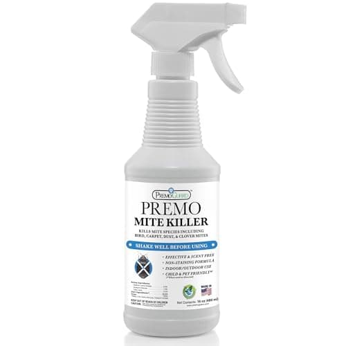 Premo Guard Natural Mite Spray – 16 oz Bottle – Plant Based Treatment for Dust, Spider, Carpet, Bird, Rat Mites – Safe for Families, Pet, Home, Bedding & Furniture When Used As Directed - Image 1