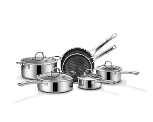 SNOWCLAD Pots and Pans Set Non Stick | Stainless Steel Kitchen Cookware - Image 1