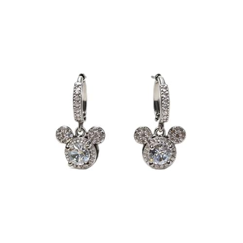Earrings for Women Trendy, Hoop Earrings for Women, Sparkly Charm Drop Hoops, Silver Tone Dressy Fashion Jewelry for Party Gift - Image 1